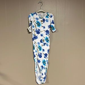 Lou Lou & Company blue floral knot gown size 3-6 months
